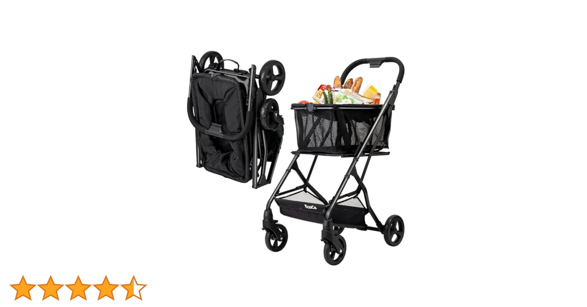 EcoCa 折りたたみ式ショッピングカート 黒 Amazon｜EcoCa エコカ ショッピングカート 【マイバッグセット